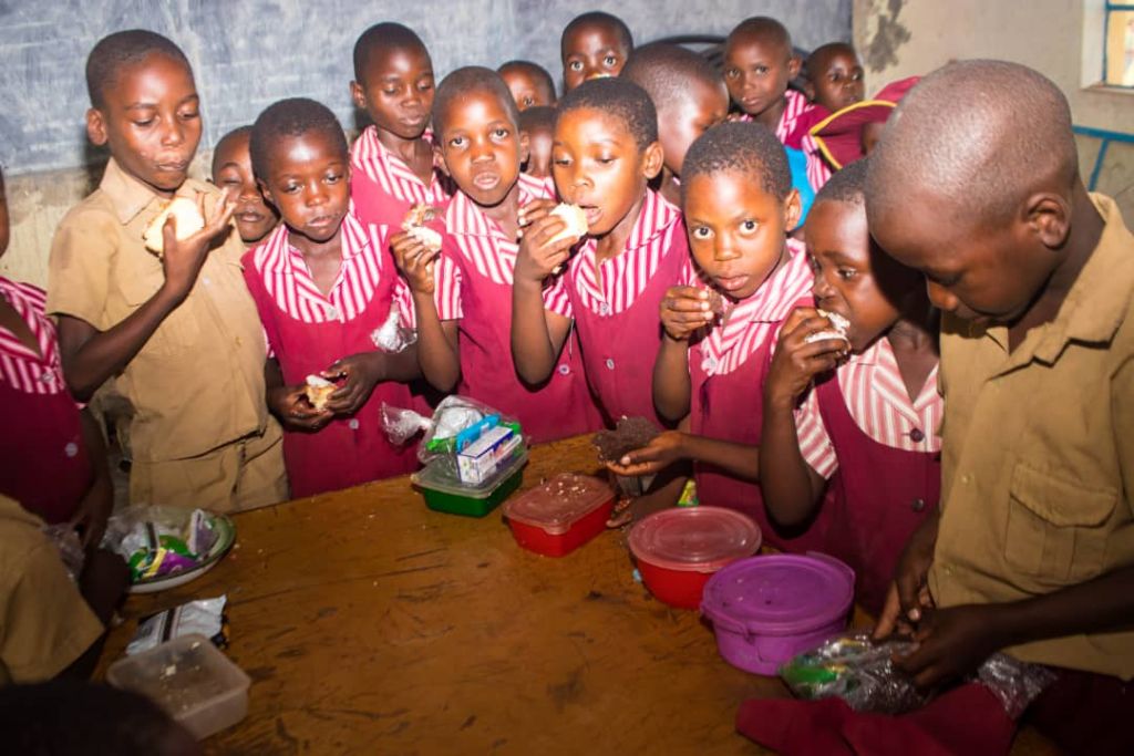 Students Enjoying Snacks